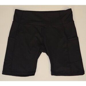 Baleaf Solid Black Biker Shorts Compression Pockets Women's XL